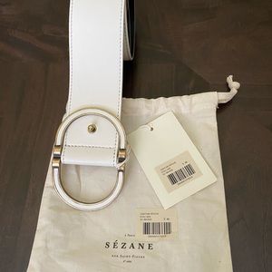 Sezane Fetiche Belt- Ecru Sz 90